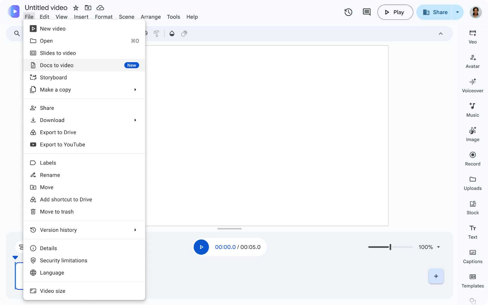 Archivos a Google Vids